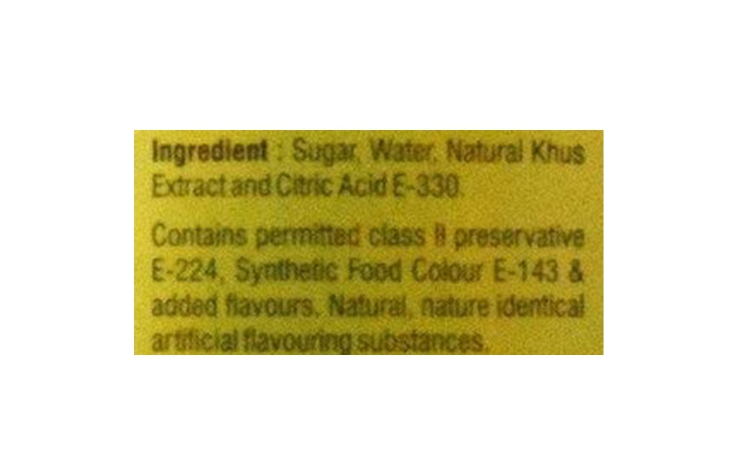Malvi's Khus Syrup    Bottle  750 millilitre